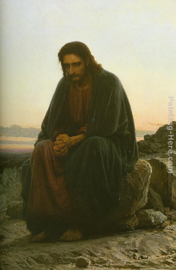 Christ in the Wilderness painting - Ivan Nikolaevich Kramskoy Christ in the Wilderness art painting